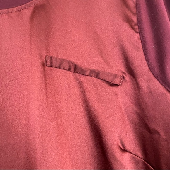 LANE BRYANT Maroon Satin Front Blouse Size 22/24 - Picture 3 of 7